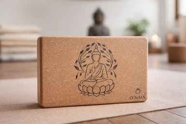 Bloc de Yoga en Liège Naturel Cork Balance Block O'NAIA haute densité antidérapant alignement
